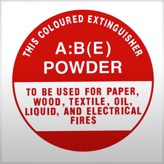 ID Sign - ABE DCP extinguisher