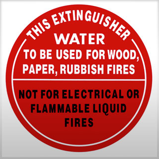 Identification Sign - Air Water Extinguisher