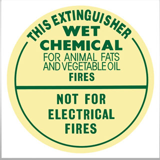 ID Sign - Wet Chemical Extinguisher