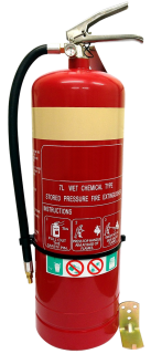 Wet chemical fire extinguisher